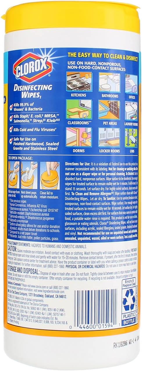 CLOROX WIPE LEMON 35CT