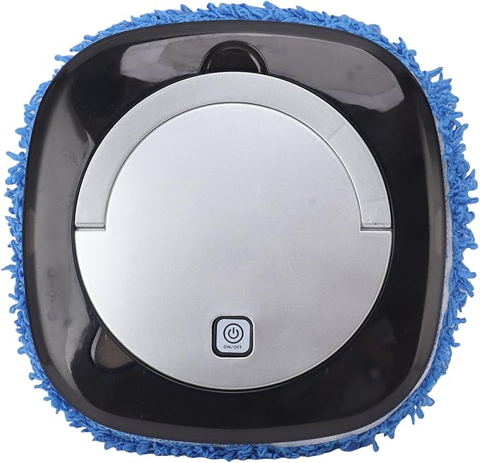 EMUKOEP Automatic Floor Mopping Robot Mopping Robot with Water Tank Vacuum and Mop Cleaning Robot (Silver)
