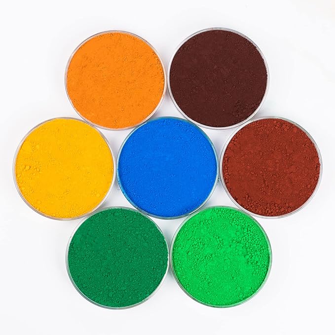 GOODTAKE Concrete Pigment, Blue Iron Oxide Pigment Powder, Concrete Cement Dye Coloring Powder for Brick, Tile, Clay, Lime, Mortar, Grout, Plaster, Paint (Blue, 20 oz)