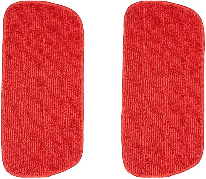 Rinakou 2 Pack Microfiber Reusable Replacement Mop Refill Mop Pads Compatile with OXO Good Grips Spray Mop,Dry ＆ Wet Mopping Cloth Refills for Floor Cleaning (Mop is Not Included) (2 Pack), Red