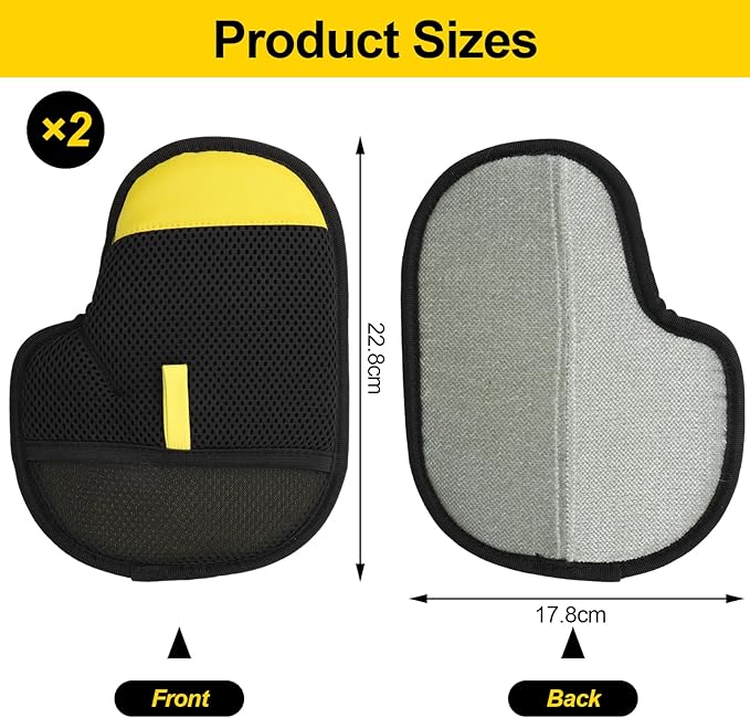 CONAMEI Pet Hair Removal Glove for Dogs and Cats,2 PCS Upgraded Double Sided Electrostatic Pet Hair Removal Gloves,Reusable Pet Cat Dog Hair Remover Gloves for Couch,Carpet,Bed Sheets,Blankets,Clothes