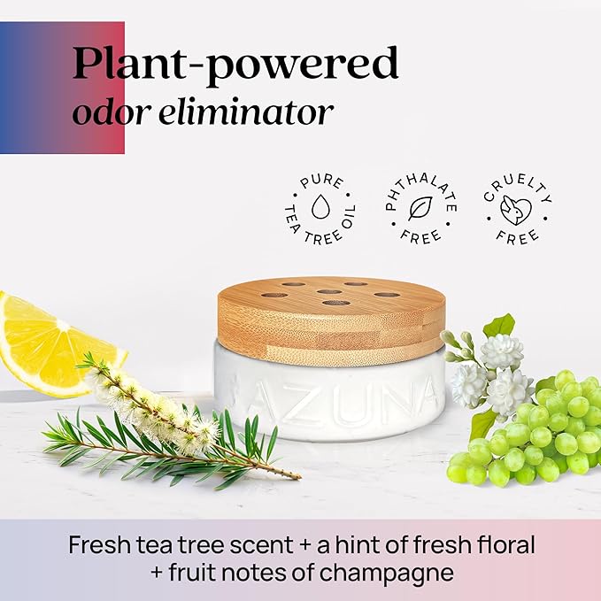 Azuna All-Natural Odor Remover Gel Refill Pouch | Air Purifier with Tea Tree Oil | Plant Powered & Long Lasting | For Pet Odors, Smoke & Strong Odors | Smell of Victory | 24 oz.