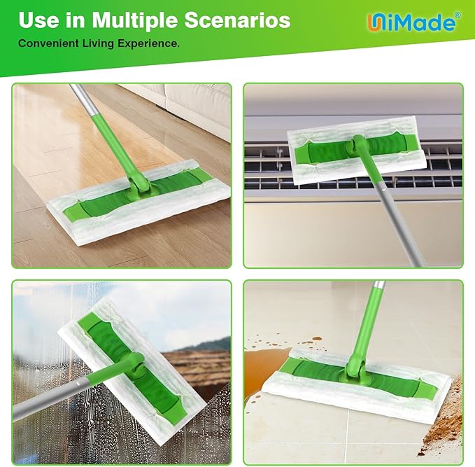 UNIMADE Dry Sweeping Cloths, 180 Count Mop Refill Compatible with Swiffer Sweeper - Disposable Duster Refills Mops for Cleaning Hardwood Floor Dust