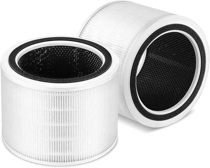 Cabiclean 2 Pack Core 200S Replacement Filter, Compatible with LEVOIT Core 200S Smart WiFi Air Purifier, 3 Stages Ture HEPA Filter, Compare Part# Core 200S-RF, Core 200S-P
