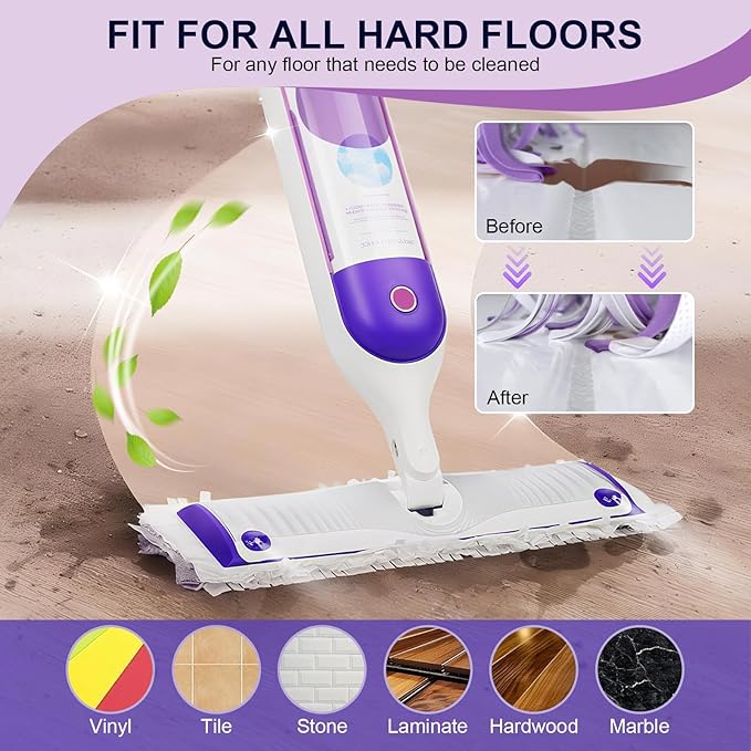 25 Count Disposable Power Mop Pads, 5X Cleaning Power Mop Refills for Swiffer Power Mop, Unscented 14-Layer Thickened Wood Mop Refill Pads for Surface Floor Cleaning