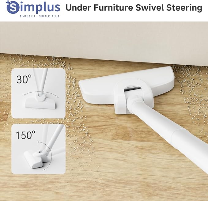 SIMPLUS 3-in-1 Corded Stick Vacuum Cleaner – 400W 15KPA Strong Suction, Pet Hair & Hardwood Floor Safe, 1.87lb Lightweight Handheld for Home, Dorm, Apartment & Car