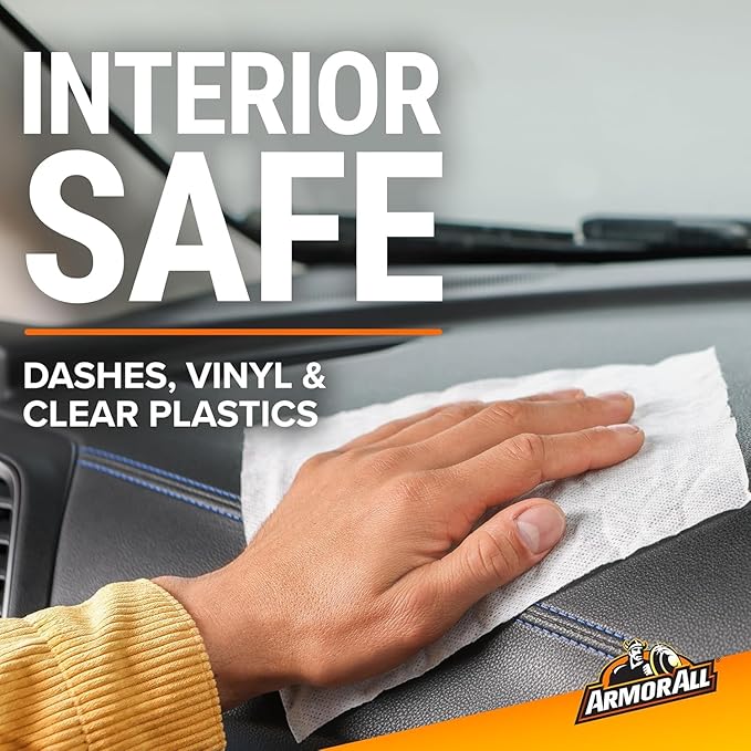Armor All Car Cleaning Wipes, Gifts for Dad, Wipes for Car Interior and Car Exterior, 90 Wipes Each (Pack of 6)