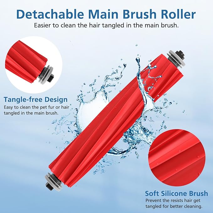 S7 accessories Replacement Parts for Roborock S7/ S7+/ S7 MaxV/ S7 MaxV Plus/ T7 Plus/ T7S Plus,1 Set Roller Brush,4 HEPA Filters,4 Side Brushes,4 Mop Cloth(13 Pack)