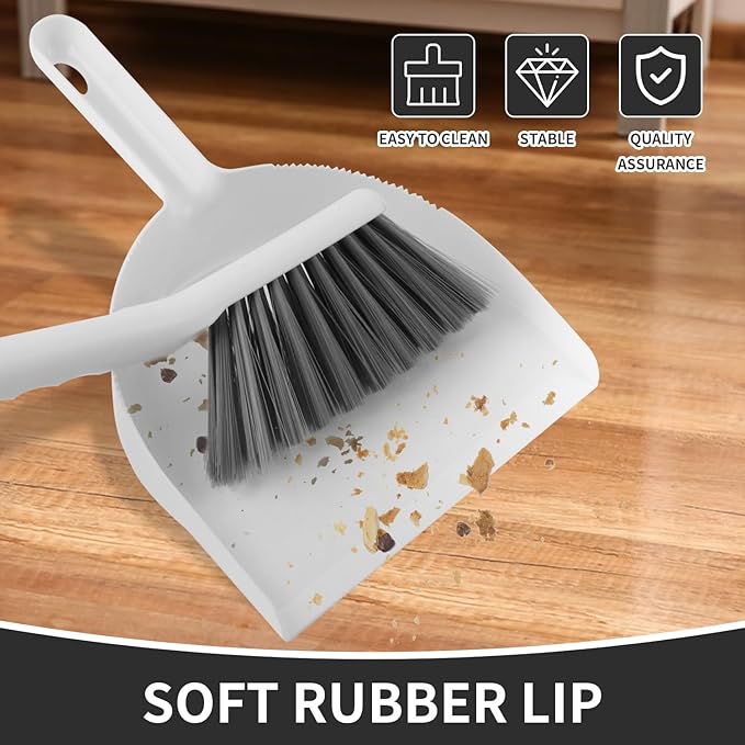 ZHAYAO Small Broom and Dustpan Set, Dustpan and Brush Set, Small Brush and Dustpan Set, Mini Handheld Dustpan and Brushes Combo for Home, Desktop, Kitchen, pet