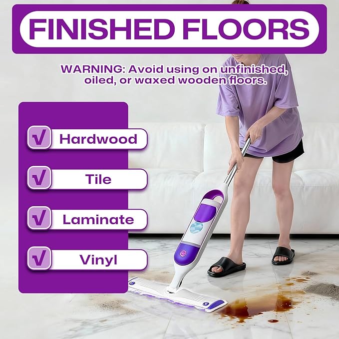 6 Pack Swiffer Power Mop Pads, Disposable Power Mop Refills Compatible with Swiffer Power Mop, Unscented Multi-Surface Replacement Mopping Refills Pads for Floor Surface Cleaning