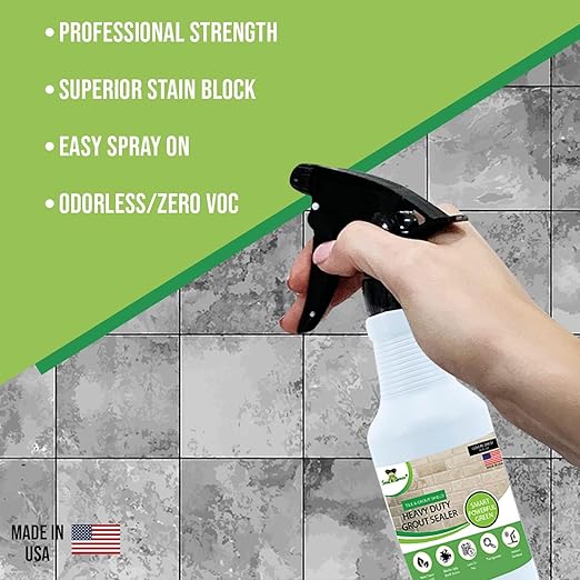 Seal It Green Xtreme Heavy Duty Professional Grout Sealer-Breathe Easy, Stain Block Technology. Odorless, Non-Toxic, Zero VOC-Seals & Protects. Lasts 5+ Yrs. 800+ SF Coverage