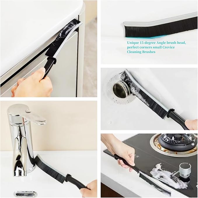 8 PCS Crevice Cleaning Brush,Hard Bristle Crevice Cleaning Brush,Crevice Cleaning Tool is Effective to Clean The Small Gap of Kitchen, tolilet and Windows.