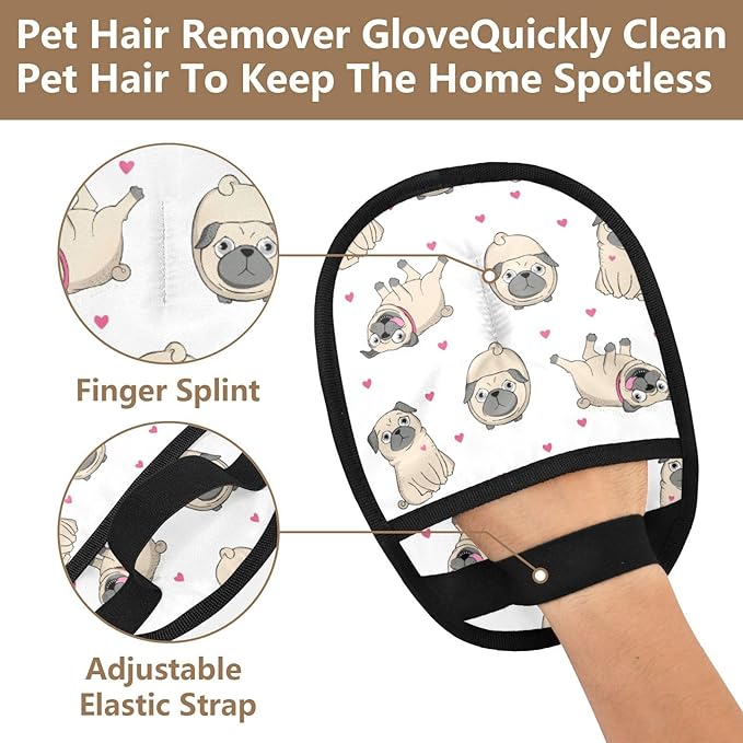 CHPGPUG Pet Hair Removal Glove for Cats & Dogs Reusable Pet Hair Removal Glove pet Hair Electrostatic Gloves (Color 26)