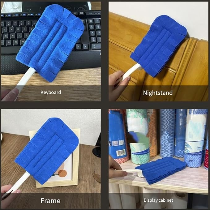 5/10/15 Pcs 360° Electrostatic Duster Refills,Washable＆Reusable Duster Refills,Fleece Duster for Home Office Car High Adsorption Duster,Suitable for Dust, Water Stains, and Pet Hair (10pcs)
