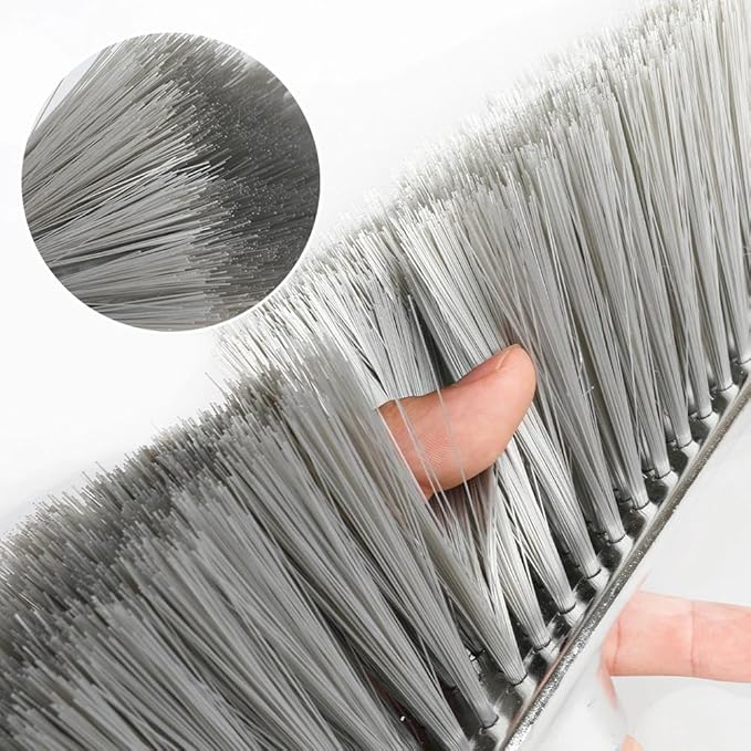 GLOHOO Indoor Soft Bristles Angle Sweeping Broom with Long Handle for Kitchen Hardwood Floor Cleaning (Broom)