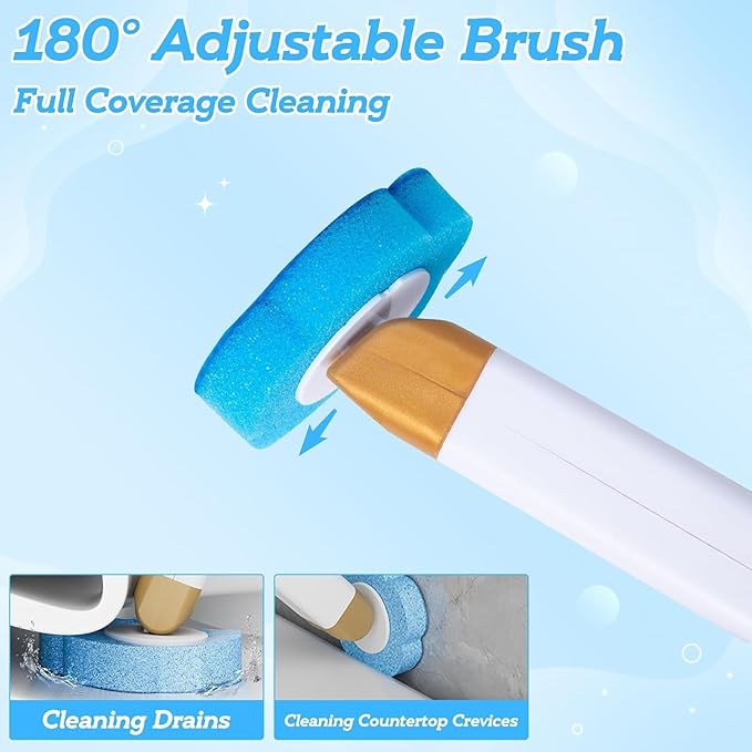 48 PCS Disposable Toilet Bowl Brush Refills, Disposable Toilet Brush Heads, Toilet Wand Disposable Refill Heads, Disposable Replacement Head