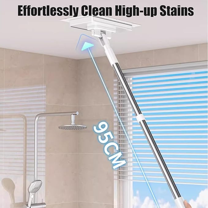 Snap Grip Mini Mop, Retractable Gap Dust Cleaner Flat Mops with Locking Head & Sweeping Cloths, 360 Rotating Head, Includes 10 Cleaning Cloths for Kitchen (1set Mop+ 10 Cloths)
