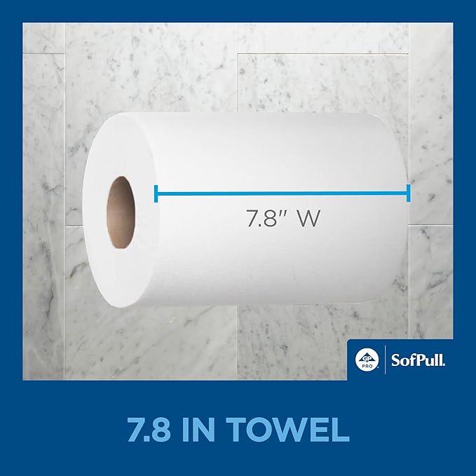 SofPull Junior Centerpull Premium Paper Towel by GP PRO, Georgia-Pacific , White, 28125, 8 Rolls Per Case