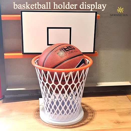 3 PCS Trash Can,Basketball Wastebaskets, Basketball gift,4.5 Gallon,Size11"x11"x12"Basketball Hoop,Basketball Holder display,Garbage Can,Basketball-Themed Gift Waste Basket for Office,Bedroom,Bar,Gym.