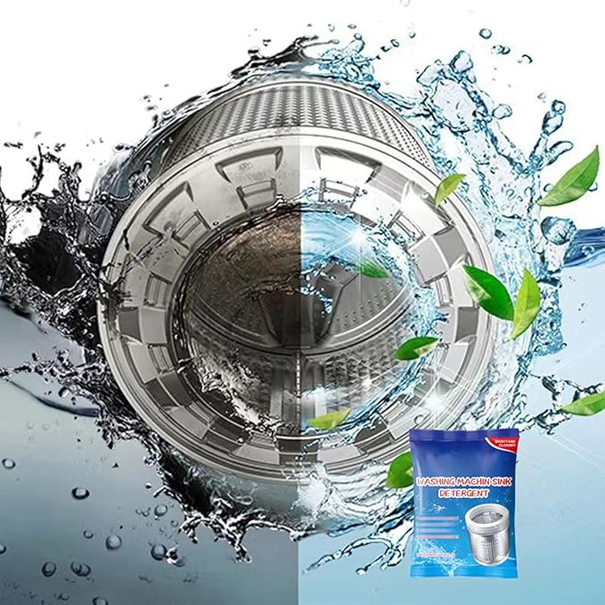 Powerful Stain Remover Washer Tank Cleaner, Washing Machine Deep Cleaner Front Loader Top Load, Heavy Duty Stubborn Stain Cleaner, Household Descaler For Drum, Tub & All Internal Parts (3PC)