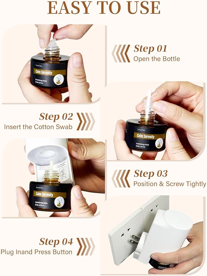 SF101S Smart Wi-Fi Waterless Ultrasonic Essential Oil Diffuser–100% Plant-Based,120-Day Natural Air Freshener & Aromatherapy scent Diffuser Covers 100㎡ for Home,Hotel-Cedarwood Citrus Veil