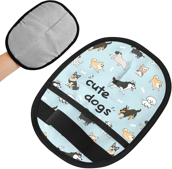CHPGPUG Cute Dogs Pet Hair Removal Glove for Cats & Dogs Reusable Pet Hair Removal Glove pet Hair Electrostatic Gloves