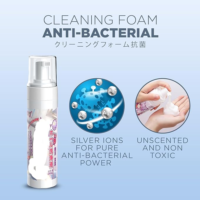 Male Masturbators Sex Toy Cleaner Foam Ultimate Onahole Cleaning Accessory Adult Toy Cleanser Keep Non-Sticky Extend The Life of Toys 200ml | OH-OT-239-Foam