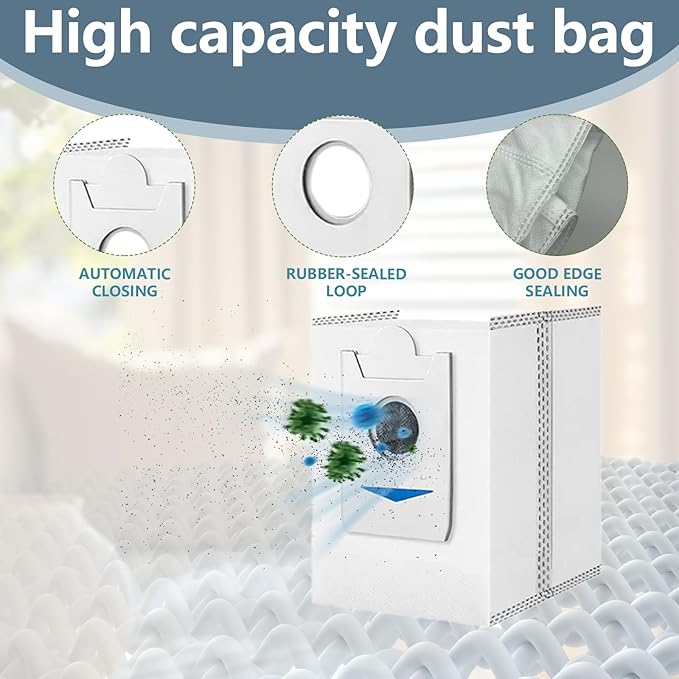 Accessories for ECOVACS DEEBOT T10 Plus Robot Vacuum Cleaner, T10 Plus Replacement 21 Pcs, 1 Main Brush, 4 HEPA Filters, 3 Dust Bags,4 Mop Pads,8 Side Brushes Accessories Kit