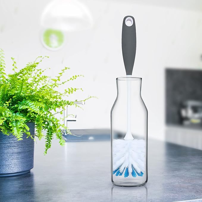 PHYEX 2 Pack Long Handle Bottle Scrubbing Brushes, Bottle Cleaner for Washing Glasswares, Wine Decanter, Hydro Flask Tumbler, Sinks, Food Jars