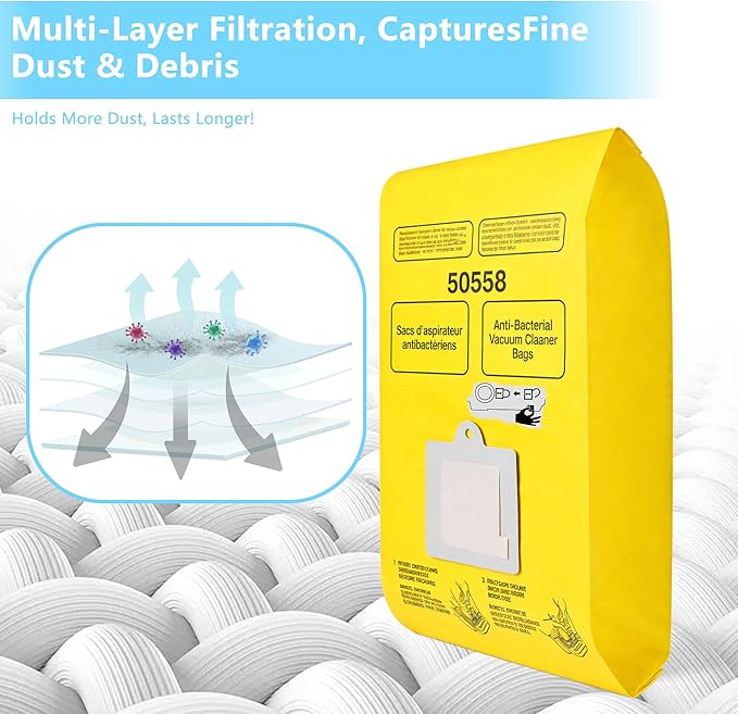 22 Pack Replacement Vacuum Bags Compatible with Kenmore Canister Type C/Q 5055 50555 50558 50557 and Type C-5 C-18 Vacuum