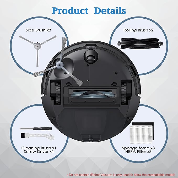 CHIKIXSON Replacement Parts for eufy L60 & L50 Series Robotic Vacuum Cleaner - Quality Accessories for Better Cleaning Performance