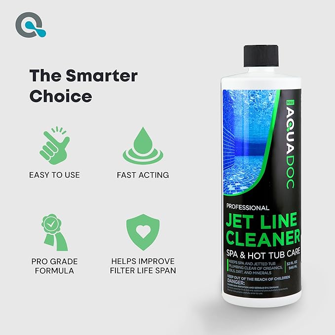 Spa Jet Cleaner for Hot Tub - Spa Jet Line Cleaner for Hot Tubs & Jetted Tub Cleaner to Keep Your Jets Clean - Fast Acting Spa Flush for Hot Tub (Jet Line Cleaner - 1 Quart)