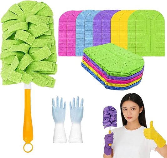 360° Electrostatic Duster Refills — The Sustainable Choice for a Dust-Free Home, Duster Refills Reusable with Duster Handles, Washable Duster Refills for Cleaning, Office, Ceiling Fan (10)