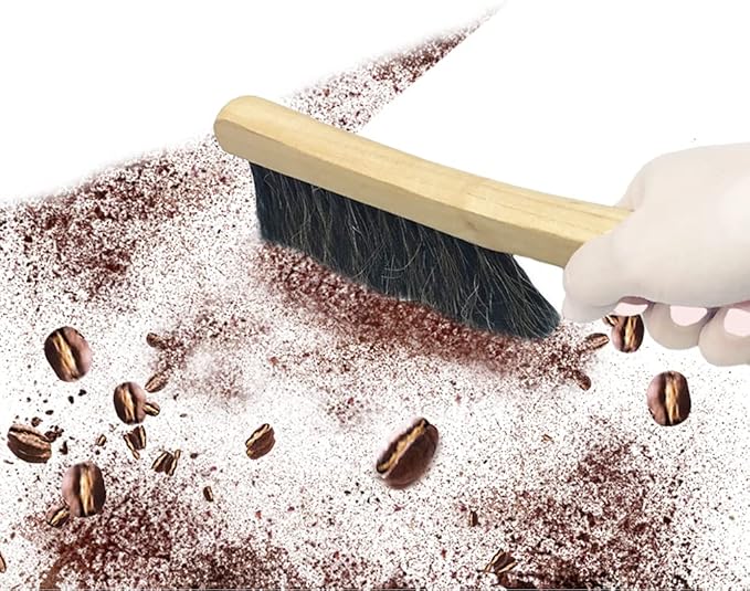 Counter Brush for Furniture Patio Woodworking Drafting Cleaning, Wooden Handle with Horsehair Bristle Bench Brushes, 13 Inches Hand Broom