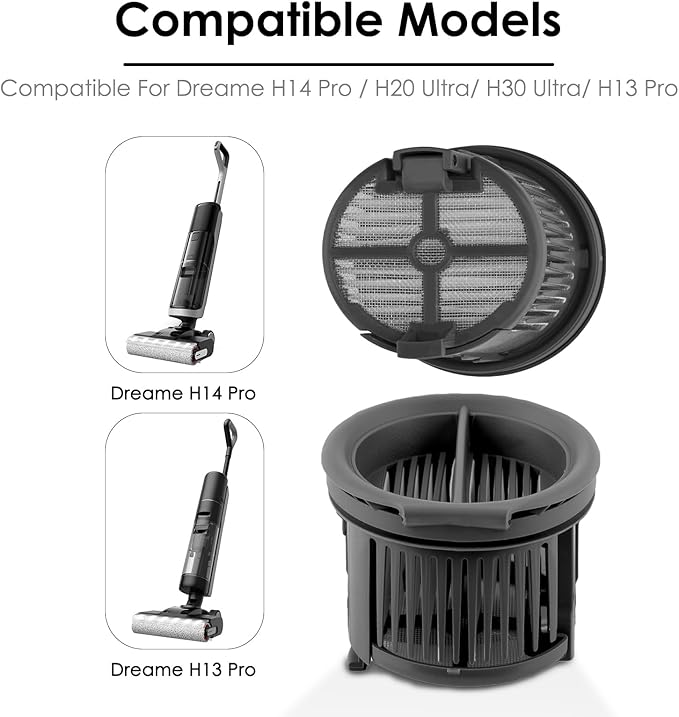(7 Pack) H14 Pro Replacement HEPA Filters for Dreame H14 Pro, H14, H14 Dual Cordless Wet and Dry Vacuum Cleaner, Filters Accessories Kit, Vacuum Filters, Canister Filter, Upright Filter
