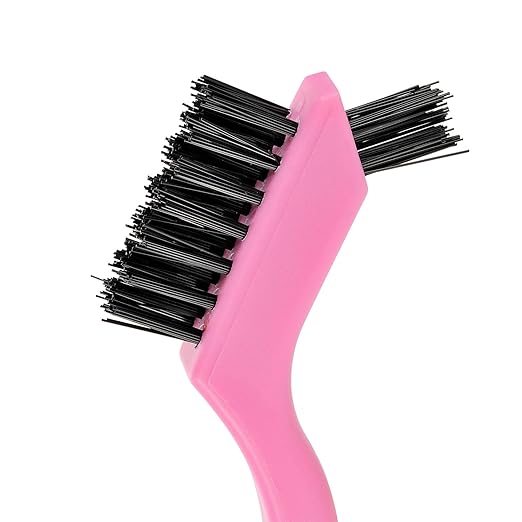MAXMAN Wire Brush Set 6Pcs Small Wire Brushes Set, Stainless Steel/Brass/Nylon Bristles, Household Deep & Gentle Cleaning Brush, Scratch Brushes for Dirt, Paint Scrubbing, Rust Remover, Pink.