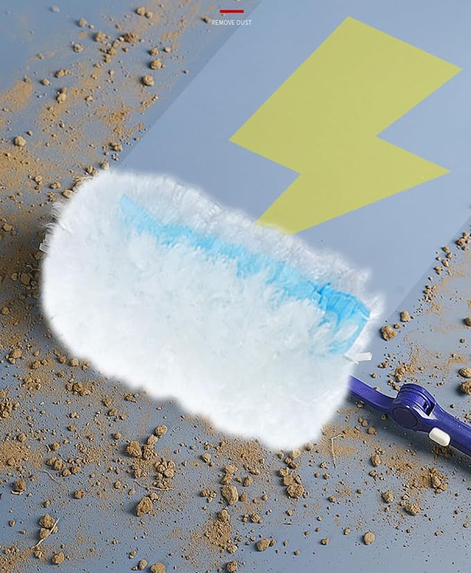 SUZZYVINE Disposable Duster Refills, 360 Degrees Dusters Refills, Total 20 Count,Blue and White