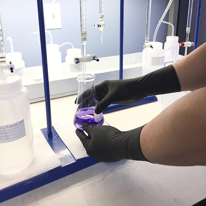 Super soft Disposable Latex Gloves, Powder Free, Exam 12" Length, Medium Duty, 50 Gloves, Size X-Large.