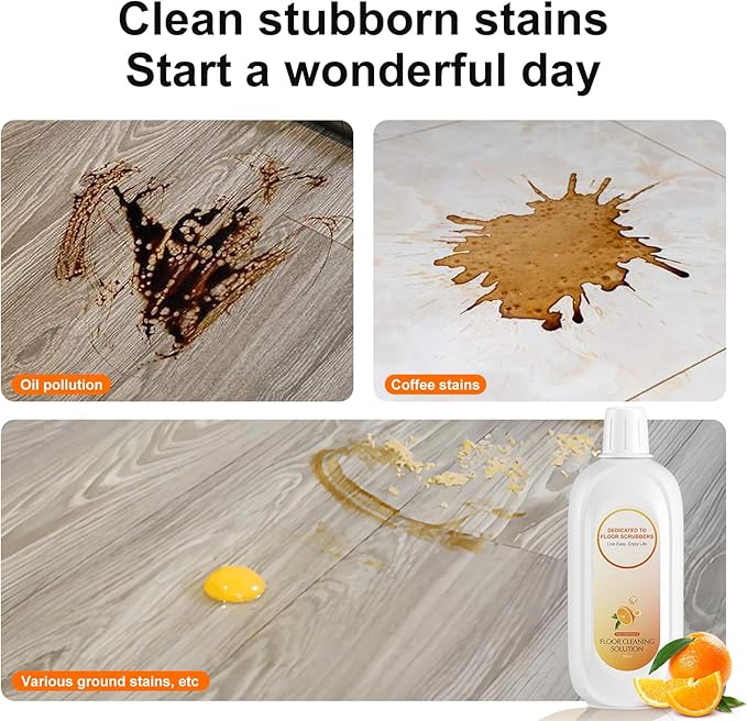 Floor Cleaning Solution Compatible With Tineco, Deep Cleans for Multiple Hard Floors, Suitable With All Robot Vacuums with Mopping and Cordless Wet/Dry Vacuum Mop (Sweet Orange 2 Bottle)