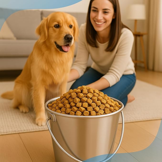 Advance Pet Products Heavy Stainless Steel Round Bucket, 6 Quart