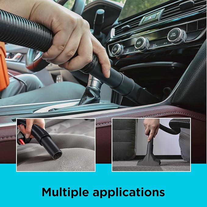 BLACK+DECKER 2.5 Gallon Shop Vac, 3 Peak HP Wet Dry Vacuum with Powerful Suction, Portable for Garage Car and Home Use, Pet Hair Cleaning, Accessories Included, BDXV18134PA