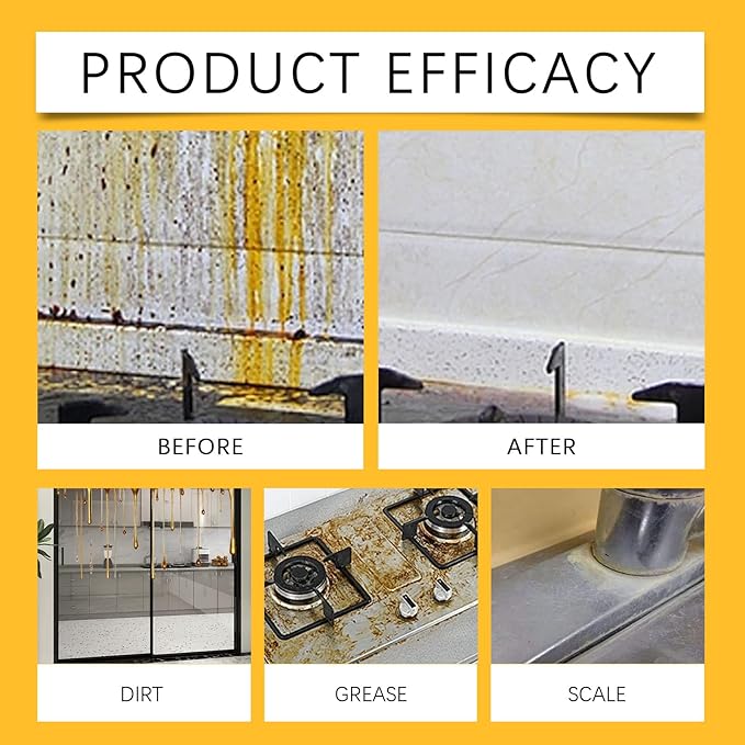 Kitchen Heavy Oil Stain Remover Spray, Power Clean Formula, 2 Pack