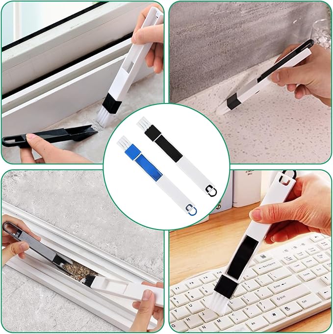 15PCS Cleaning Brush Set for Household – V Shape Grout Brush, Multi-Purpose Household Cleaning Tools for Kitchen, Bathroom, Sink, Grout, Cup, Teapot, Blender