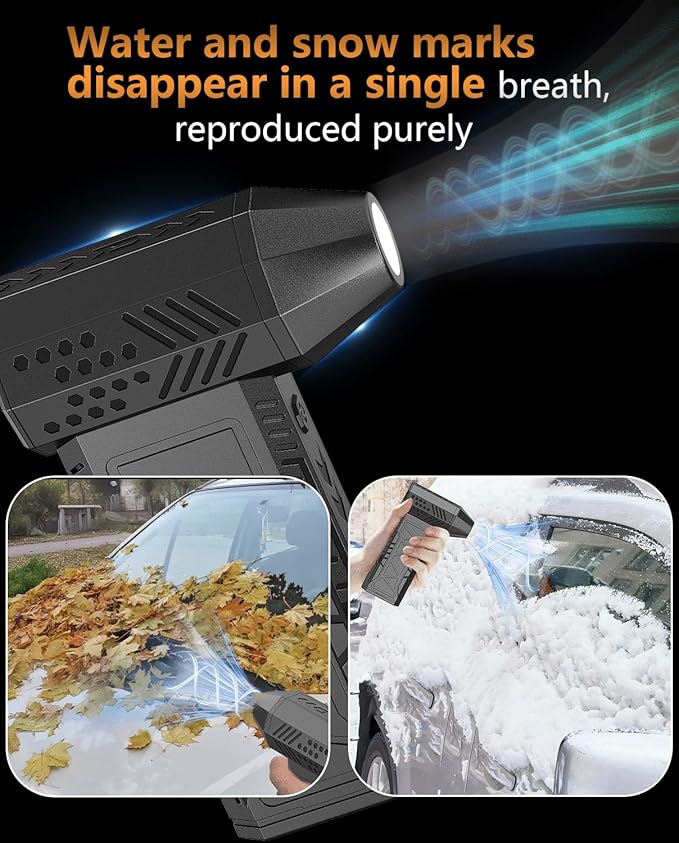 Electric Air Duster-150000RPM Super Power Blower, 4-Gear Adjustable Mini Blower with Fast Charging, Rechargeable Dust Blower for Computer, Keyboard, Car, and Home Cleaning