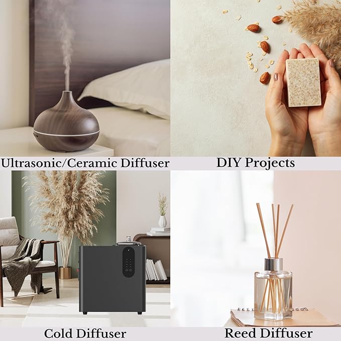 Scentia Hotel Diffuser Oil Inspired by The Nobu Hotel Scent - 500 mL 16.9 fl oz - Essential Oil Blend Jasmine, Lilly, Sandalwood & Fresh Citrus for HVAC & Ultrasonic Diffusers - Nobu Essence