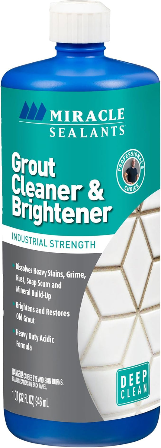 Miracle Sealants Industrial Strength Grout Cleaner and Brightener, Quart