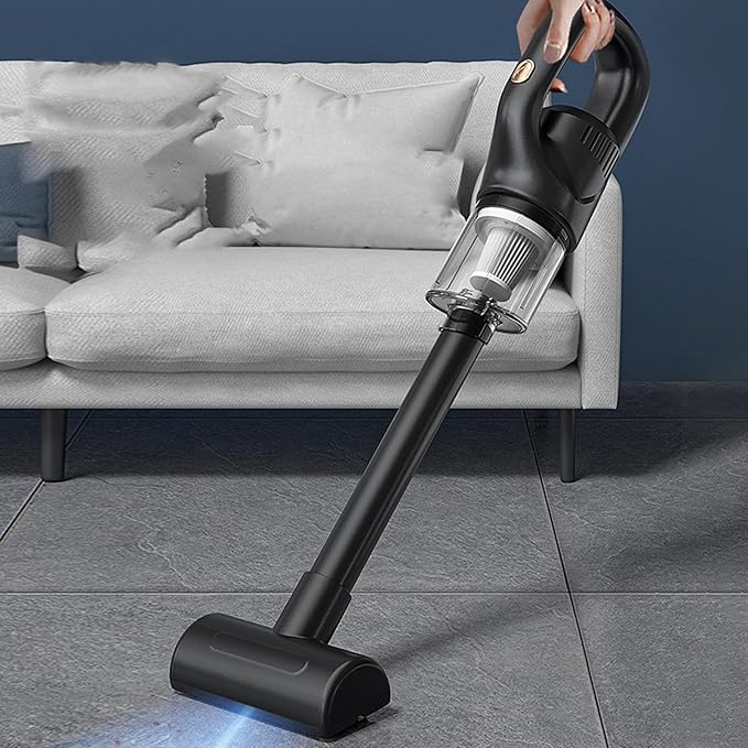Cordless Vacuum Cleaner,50000PA High Suction Power Upright Vacuum,Portable Lightweight Car Stick Vacuum for Car Office Home Cleaning (Black)