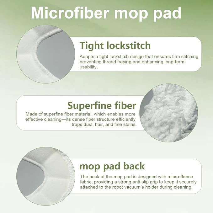 Mop Pad Accessories for Narwal Freo Z10 Ultra, Freo X Ultra, Freo, Freo Z Ultra Robot Vacuum Cleaner, Freo Z10 Ultra Replacement 10 Pcs Mop Pads