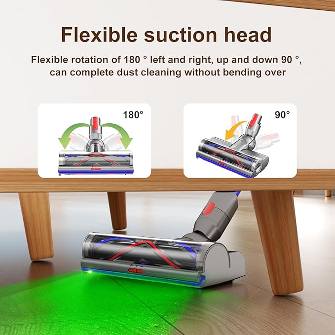 Vacuum Head Replacement Compatible with Dyson V11 Absolute V15 Animal Cordless Vacuum Cleaner,The Motorhead Replacement Parts Suitable For Hardwood Floor Attachment,Includes 1 motorhead and 1 filters.