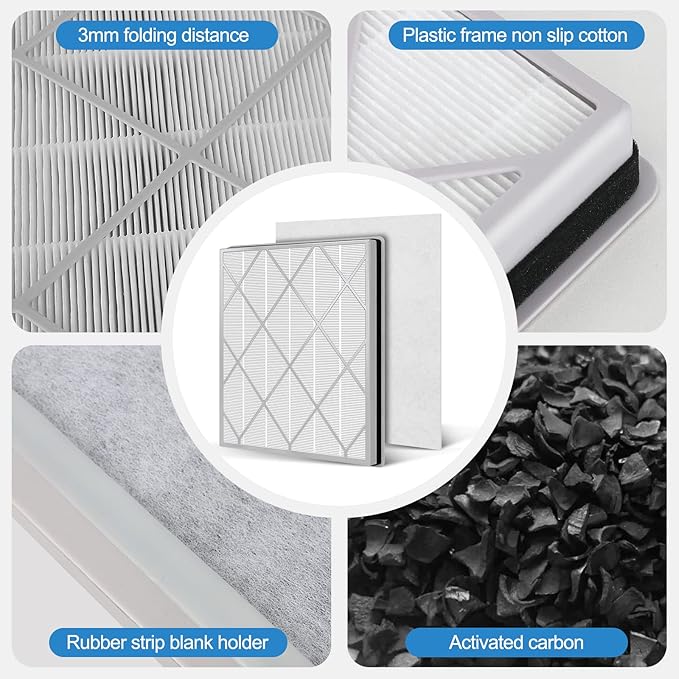 （2 Packs）HE401 Filter Replacement for Shark Air Purifier 4 Compatible with Shark 4 Fan Air Purifier HE400, HE401C, HE401NP, HE402, HE402AMZ, HE4FKPET, HE4FKPETMB, HE4FKPRO, HE402C